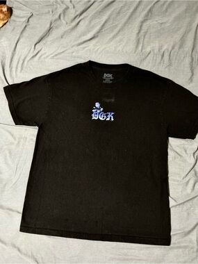 DGK Black Tee with Blue Rose Logo